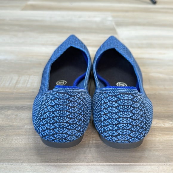 Rothy's Lapis Python Points Snake Print Two Tone Pointy Toe Shoes, size 7 - Picture 7 of 9